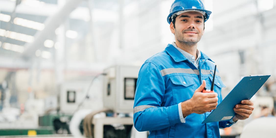 engineer with clipboard