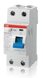 ABB f202ac-63/0.5 2 pole rcd 63a 500ma