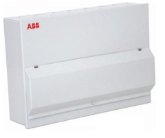 ABB hsse8186c 16 way steel enclosed consumer unit split 8+8