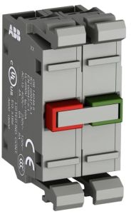 abb modular double contact block normally closed 1n/c and normally open 1n/o contacts mcb-11
