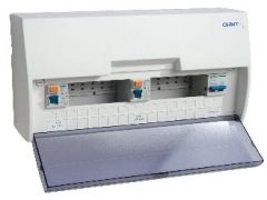 nx2-18a 7*7 cons unit with 63a rcd & isolator split load consumer units