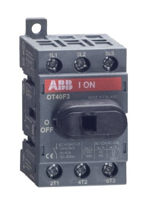 ABB ot40f3 isolator 40a load break switch 3 pole