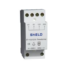 SBT-16 Din Rail Mounted 230 Volt Door Bell Transformer 8v 12v 24v 8/12va 2 Module