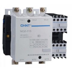 nc2-115-240v chint contactor 240vac coil 115a/55kw ac3 3p 3 main poles (3no)