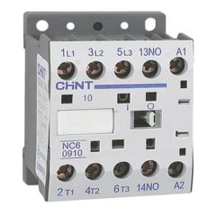 nc6-0904-230v chint mini contactor 230vac 9a/4.0kw ac3 4p 4 no main poles