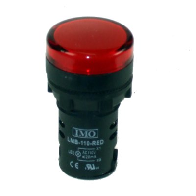 lmb-110-red imo led pilot light 110vac red ip65