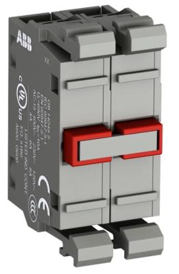 abb modular double contact block normally closed 2n/c contacts mcb-02
