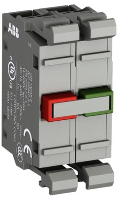 abb modular double contact block normally closed 1n/c and normally open 1n/o contacts mcb-11
