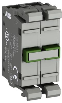 abb modular double contact block normally open 2n/o contacts mcb-20